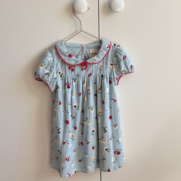Gap x doen 3yo  Blue girl  Dress with Red Accents - Picture 1 of 5